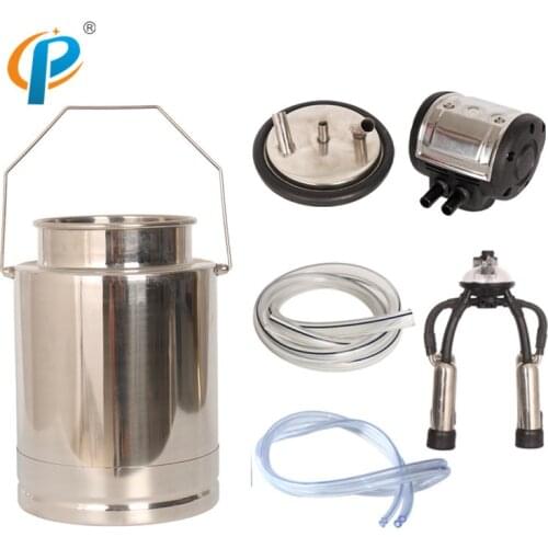 Single Bucket Cow Milking Machine Group with Stainless Steel 304 Material Milk Can