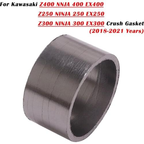 Motorcycle Exhaust Escape Muffler Crush Gasket For Kawasaki Ninja 400 300 200 EX400 EX300 EX250 Z250 Z400 Z300 2018 2019 20 2021