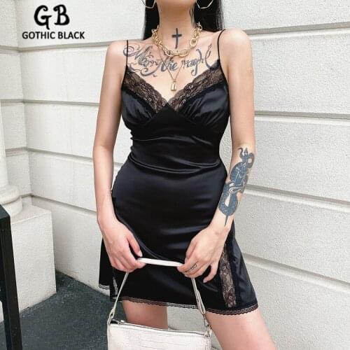 Gothic Black Loose Summer Dresses