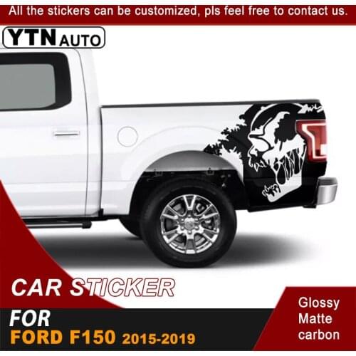Personality Rear Trunk Car Stickers Skull Styling Graphic Vinyl Cool Car Sticker For Ford F150 2009-2018 2019 Car Accessories