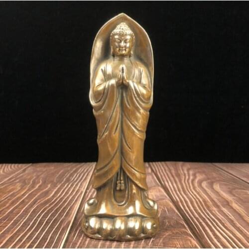 China archaize brass Sakyamuni Buddha crafts statue