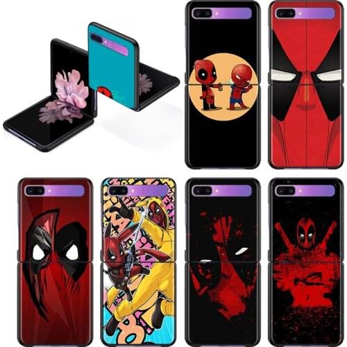 Deadpool Marvel Cool Fashion Mobile Hard Shockproof Cover For Samsung Galaxy Z Flip 3 5G Black Fundas Phone Case
