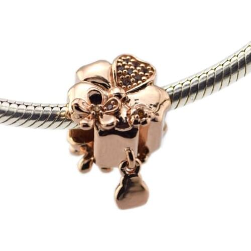 Wildflower Meadow Charm sterling silver jewelry Fit Original Bracelet & Necklace Beads for women DIY Fashion Jewelry