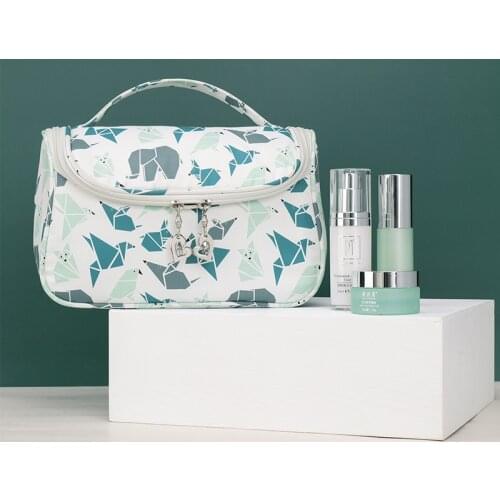 Fashion Geometric Pattern Cosmetics Women Makeup Bag Tote Make Up Box Organizer Bag Cosmetic Bag Toiletry Bag Makeup Organizer