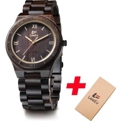 Men wooden wood bracelet quartz watch bamboo sandal wood wristwatches for men orologio uomo clock masculino