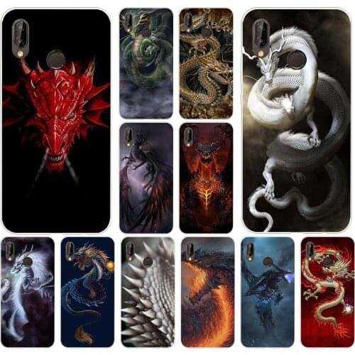173H chinese dragon Soft Silicone Tpu Cover Case for huawei p 20 lite pro y6 2017 mate 10 lite