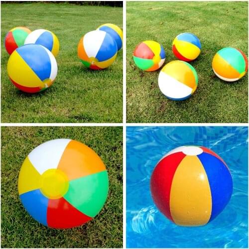 PVC Inflatable Beach Ball Multicolored Children Bath Toy Ball Kid Summer Beach Shower Swimming Toys Tools Accessories