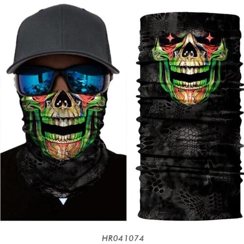 Outdoor bandana cycling Horror Ghost Skull Neck Warmer Half Face Mask Head Scarf Bicycle Bandana Headband Headscarf Halloween