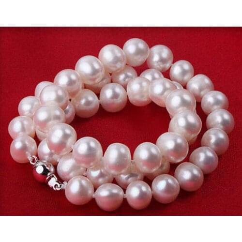 Charming Genuine 8~9mm WHITE south sea AKOYA PEARL NECKLACE 17" AAA 42cm