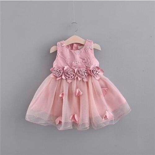 Baby Girls Dress Cute Flower Birthday Party Princess Pageant Prom Dress for 1-4T Baby Toddlers