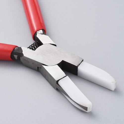 Red bottom flat mouth pliers DIY hand jewelry steel pliers hardware tool Carbon steel jewelry pliers