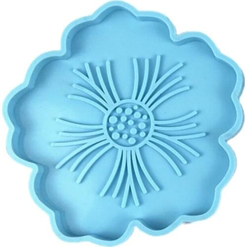 Flower Coaster Epoxy Resin Mold Cup Mat Pad Silicone Mould DIY Crafts Decorations Ornaments Casting Tools