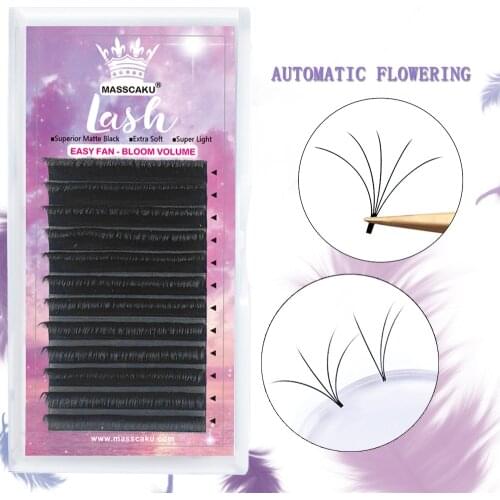 MASSCAKU Easy Fan Bloom Eyelash Extension Austomatic Flowering Fast Fan Self-Making Fans Volume Lashes Cilia