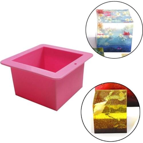 12cm/5\" Super Large Cube Square Silicone Mold Resin Casting Jewelry Making Tools