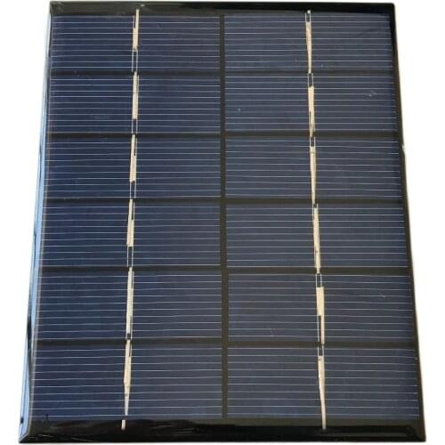 2W Solar panel Poly crystalline 6V High efficiency Epoxy Solar cell panel give USB cable for free. 5pcs/Lot