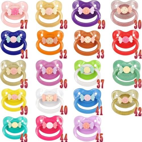 ABDL-Adult Baby Bow Pacifier, Unisex, Multicolor, Large, Adult Size, Small Space P.P