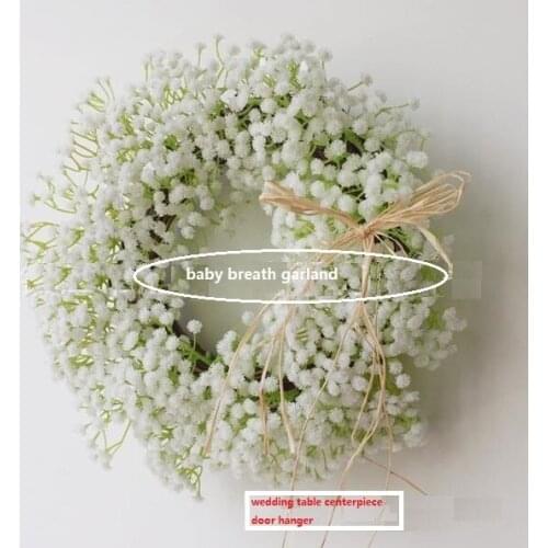 Wedding decoration Gypsophila White Babys Breath wreaths wedding decoration wreath inner/Outer diameter about 15cm/30cm PF14