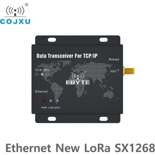 SX1268 LoRa Ethernet Wireless Digital Radio Transceiver 22dbm Long Distance Transparent Transmission COJXU E90-DTU(400SL22-ETH)