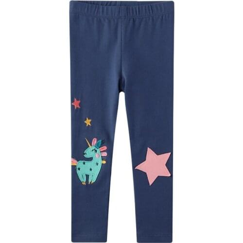 Top Brand Kids Girls Skinny Pants Snowman Applique Cute Children Leggings Pants Autumn Spring Toddler Trousers