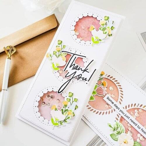 Three Circle Lace Hollow Frame Metal Cutting Dies For Scrapbooking Craft Die Cut Card Making Embossing Stencil Photo New