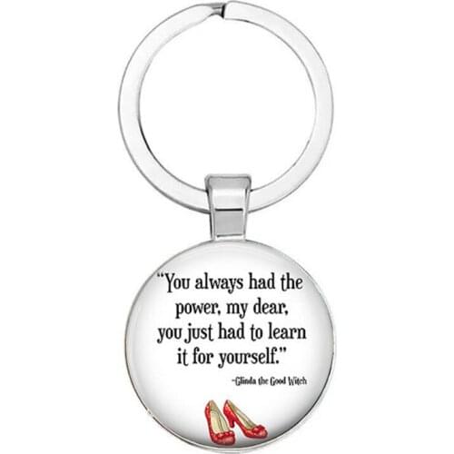 You Will Always Have The Power Fashion Keychain, 25mm Handmade Round Pendant Keychain