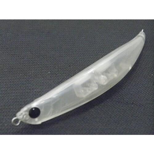 WLure 11.4cm Dying Like Minnow Bend Body Type Subsurface Minnow Blank Transparent Fishing Lure 10 Pieces UPW625