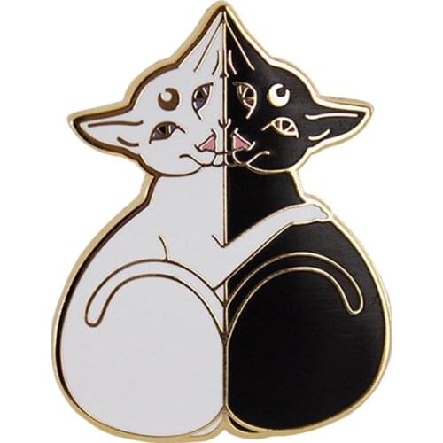 Couple Cut Cat Hard Enamel Pin