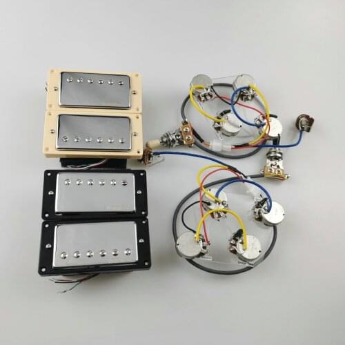 Wilkinson Ainico5 Humbucker Electric Guitar Pickups 4C with Wiring Harness Guitar Pickup Suitable for LP Standard Guitar