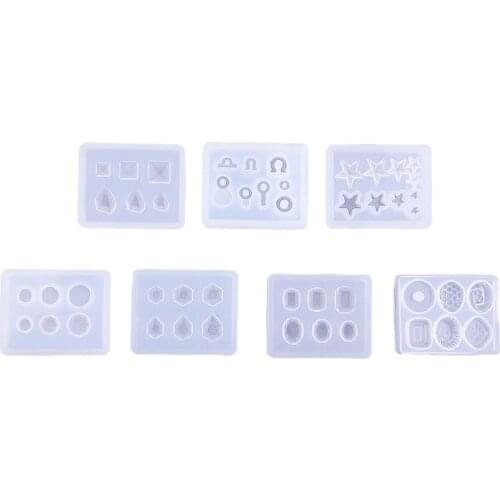 1PC Pendant Craft DIY Transparent UV Resin Liquid Silicone Combination Molds for DIY Making Finding Accessories