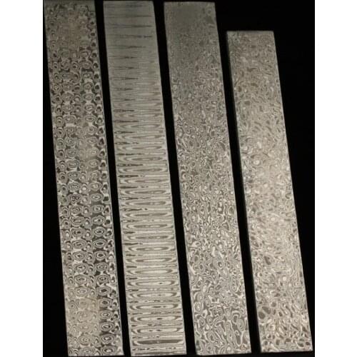 1 piece Varied DIY knife Making Damascus steel Rose Sandwich Pattern steel Knife blade blank Heat Treatment