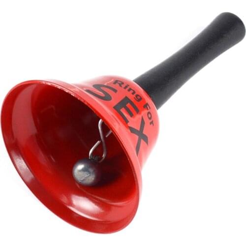 1pcs Hand-held Ring Red Metal Bell Bachelor Party Decoration Bells Atmosphere Tool Funny Party Gift For Boy Girl