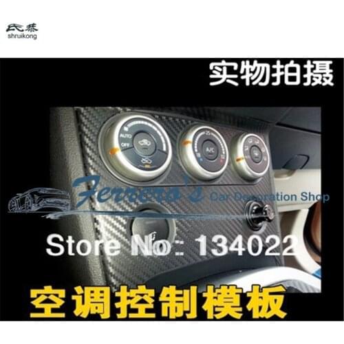 1PC Carbon Fiber Car Stickers of Air Conditioning Control Panel Protective Film for 2009-2015 Nissan Qashqai J10