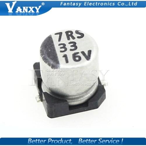 10PCS Electrolytic capacitor 16V33UF 5*5.5mm SMD aluminum electrolytic capacitor 33uf 16v
