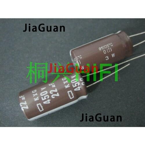 10pcs NEW NIPPON KXG 450V22UF 12.5x25MM NCC 450v 22uf electrolytic Capacitor 22UF 450V CHEMI-CON 22uf/450v