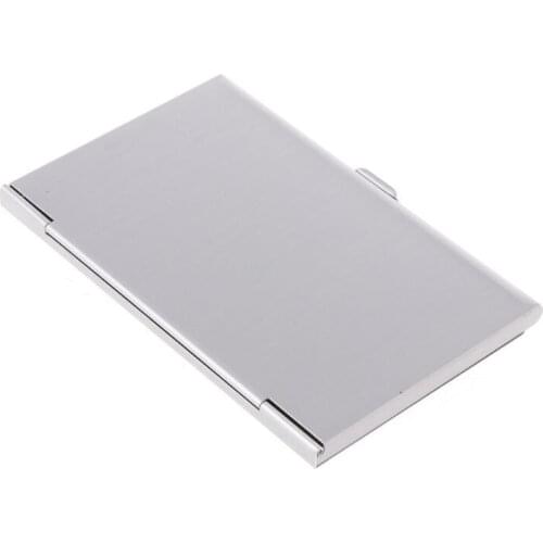 1x Stainless Steel Business Name Credit ID Card Holder Box Metal Pocket Box Case
