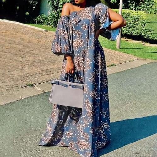 2021 VONDA Women Off Shoulder Dress Summer Dress Holiday Vintage Floral Print Party Vestidos Elegant Sundress