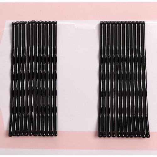 24/30Pcs Invisible Black Hair Clips Flat Top Bobby Pins Wave Curve Hair Grips Salon Barrette Hairpin Hair Accessories