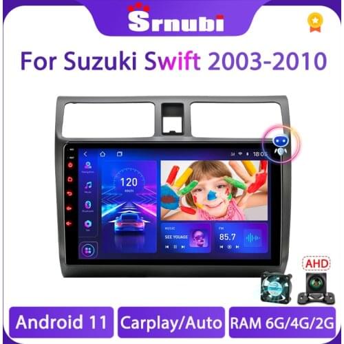 Srnubi Android 10 Car Radio For Suzuki Swift 2003 - 2008 2009 2010 Multimedia Video Player 2Din Navigation GPS Carplay Head unit