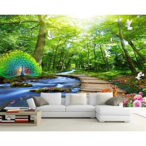 Beibehang Custom wallpaper mural photos fashion woods landscape painting stereo 3D background wall papel de parede