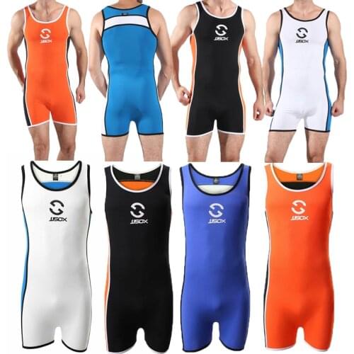 Sexy Mens Undershirts Boxers Sports Workout Wrestling Singlet Bodysuits Summer Ice Silk Slip Homme Jumpsuits Swimwear Underwear