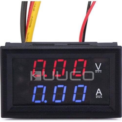 Digital Tester 2in1 Ampere meter/Voltage Meter DC 0~100V/2A Digital Voltmeter Ammeter DC 12V 24V Monitor Meter/Panel Meter