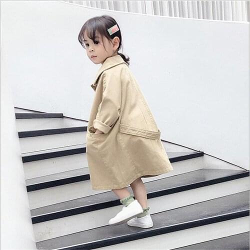 Baby Trench Coat 2020 Spring Autumn Girls Clothes Kids Jacket Fashion Casual Girls Outwear Children Windbreaker Coats Clothing