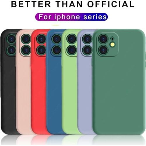 For iPhone 11 Pro SE 2 Case Luxury Liquid Silicone Cover For iPhone 7 8 6 6S Plus XR XS Max X SE 2020 Soft TPU Shockproof Case