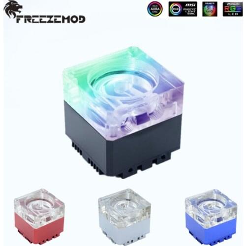 FREEZEMOD PC Water Cooling Domestic DDC Pump Armor Kit Q2 Cooling,Supports 50MM Water Tank Multicolor,5v 3PIN 12V 4PIN,PJ-GCDCB