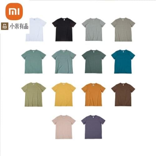 Xiaomi youpin pure cotton short-sleeved t-shirt mens tide brand 2020 mens spring and summer plus size short-sleeved