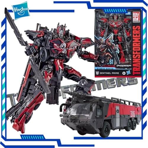 Hasbro Transformers Toys Studio Series Voyager Class SS61 Dark of The Moon Sentinel Prime Fire Engine Action Toy Figures Robot
