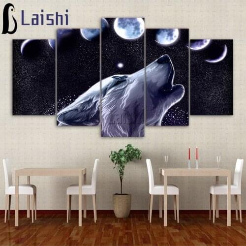 Full Square&round drill Diamond embroidery Animals Wolves Starry sky Diamond Painting Cross Stitch Rhinestone Mosaic decor gift