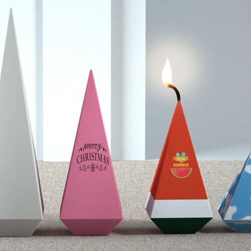 Cone Crystal Pendulum Table Candle Silicone Mold For Homemade Beeswax Candle Soap Crayon Wax Melt Hives Candle Making Supplies