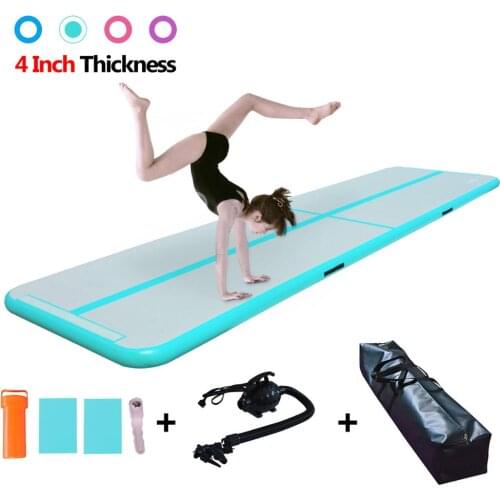 Airtrack Tumbling Mat,length 10ft To 15 Ft Inflatable Gymnastics Air Track Mat Air Floor Mat+electric Pump Training/cheerleading