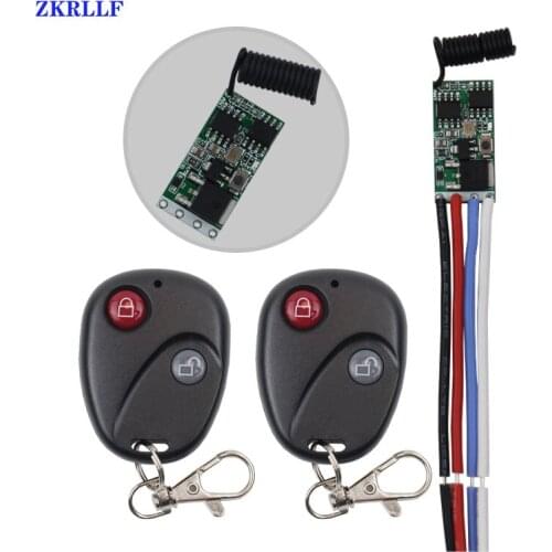 433mhz Micro Receiver Transmitter DC 3.6V 6V 12V 24V 1CH Mini Relay Wireless RF Remote Control Switch Power LED Lamp Controller